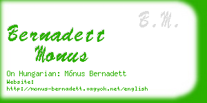 bernadett monus business card