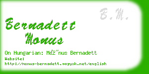 bernadett monus business card